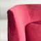 Italian Modern Curved Sofa in Cherry Velvet and Brass, 1950s, Image 15