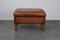 Cognac Leder Pouf im englischen Stil 5