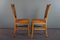 Sheep Leather Dining Chairs with Light Wood Frames, Set of 6 3