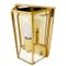 Vintage Hollywood Regency Wandlampe aus Gelöstem Glas & Gold 3