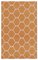 Tapis Dhurrie Vintage en Laine Orange, 2000s 1