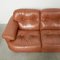 Cognac Leder Arizona Sofa Vavassori zugeschrieben, Monza, Italien, 1970er 5