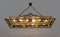 Rustic Pendant in Wrought Iron and Glass, 1960s 6