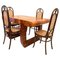 Art Deco Dining Room Set with Thonet 207 Chairs, 1930s, Set of 5 3