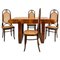Art Deco Dining Room Set with Thonet 207 Chairs, 1930s, Set of 5 2