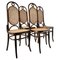 Set da pranzo Art Déco con sedie Thonet 207, anni '30, set di 5, Immagine 10