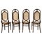 Set da pranzo Art Déco con sedie Thonet 207, anni '30, set di 5, Immagine 13