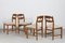 Danish Razor Blade Chairs in Oak and Upholstered Sheepskin by Henning Kjærnulf, 1970s, Set of 4 2
