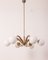 Italian Hanging Light in Gilt Brass and Glass, 1950s 3