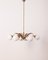 Italian Hanging Light in Gilt Brass and Glass, 1950s, Image 1
