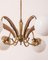 Italian Hanging Light in Gilt Brass and Glass, 1950s 4