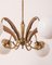 Italian Hanging Light in Gilt Brass and Glass, 1950s, Image 4