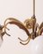 Italian Hanging Light in Gilt Brass and Glass, 1950s, Image 6
