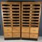 Vintage Oak and Beech Shop Haberdashery Storage Cabinets, 1950s, Set of 2 12