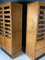 Vintage Oak and Beech Shop Haberdashery Storage Cabinets, 1950s, Set of 2 3