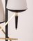 Lámpara de pie vintage de latón y vidrio de diseño italiano, años 50, Imagen 4