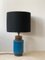 Turquoise Ceramic Table Lamp by Bitossi 3