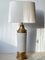 Large Creme and Gold Ceramic Table Lamp by Bitossi for Bergboms 2