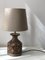 Lámpara de mesa italiana de cerámica marrón, años 60, Imagen 3