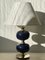 Large Table Lamp in Blue Glass by Stilarmatur, 1960s, Image 3