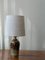 Lámpara de mesa vintage de gres flameado de Gunnar Nylund, años 50, Imagen 2