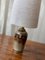 Lámpara de mesa vintage de gres flameado de Gunnar Nylund, años 50, Imagen 3