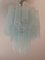 Lampadario in vetro di Murano blu ghiaccio, Immagine 1