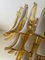 Lampadario in vetro di Murano color ambra, Immagine 3