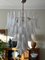 Lámpara de araña vintage de cristal de Murano blanco, Imagen 1