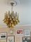 Lámpara de araña de Murano vintage en ámbar, Imagen 5