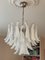 Lámpara de araña vintage de cristal de Murano blanco, Imagen 1
