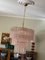 Large Pink Glass Murano Chandelier, Image 3