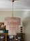 Large Pink Glass Murano Chandelier 2