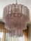 Large Pink Glass Murano Chandelier 7