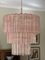 Large Pink Glass Murano Chandelier 1