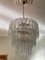 Lámpara de araña de Murano grande con base dorada, Imagen 1