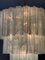Großer röhrenförmiger Kronleuchter aus Muranoglas mit goldenem Lampenfuß 10