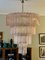 Lámpara de araña vintage de Murano rosa, Imagen 1