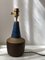 Danish Modern Blue and Brown Ceramic Table Lamp from Søholm, 1970s 1