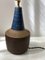 Danish Modern Blue and Brown Ceramic Table Lamp from Søholm, 1970s, Image 4