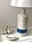 Large White and Blue Ceramic Table Lamp by Bitossi for Bergboms, 1960s, Image 5