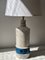 Large White and Blue Ceramic Table Lamp by Bitossi for Bergboms, 1960s 3