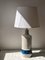 Large White and Blue Ceramic Table Lamp by Bitossi for Bergboms, 1960s, Image 4