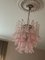 Pink Murano Glass Chandelier in the style of Mazzega 5