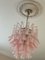 Pink Murano Glass Chandelier in the style of Mazzega, Image 1