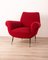 Vintage Red Armchair by Gigi Radice for Minotti, 1950s, Image 1