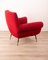 Roter Vintage Sessel von Gigi Radice für Minotti, 1950er 4