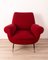 Roter Vintage Sessel von Gigi Radice für Minotti, 1950er 3