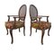 Spanish Armrest Walnut Chair by Mariano Garcia, Set of 2, Image 1