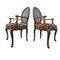 Spanish Armrest Walnut Chair by Mariano Garcia, Set of 2 10